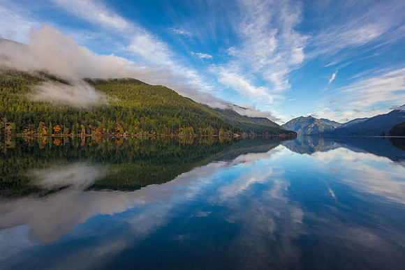 Sky Reflections on Lake Crescent, WA